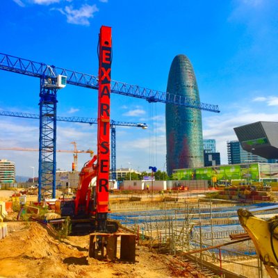 Treballs de fonamentació profunda i pantalles Exariser a la Torre Glòries